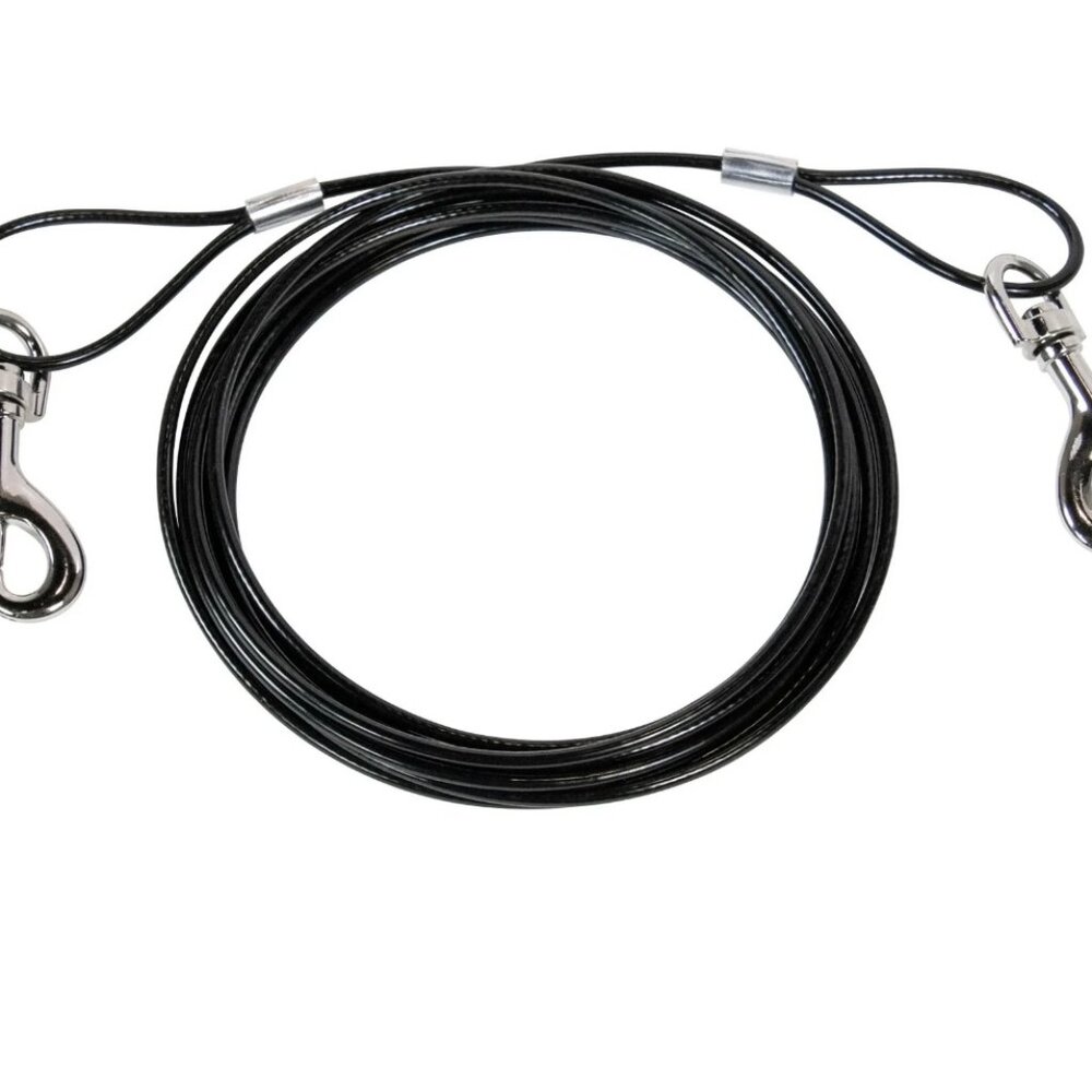 Pet Champion 10ft Vinyl-Covered Tie-Out Cable for Dogs up to 40 Pounds